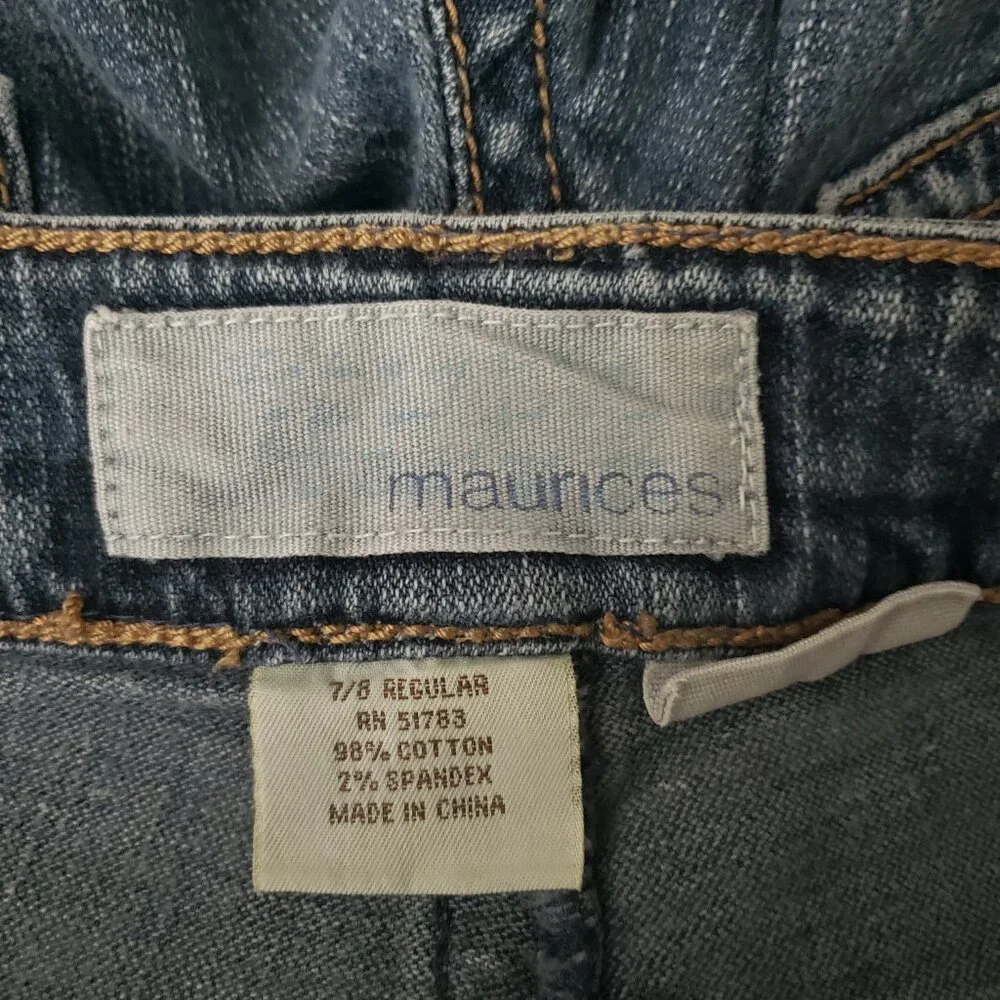 Maurices Womens Size 7/8 Jacie Flare Low. Rise Denim Blue Jeans - Picture 10 of 10